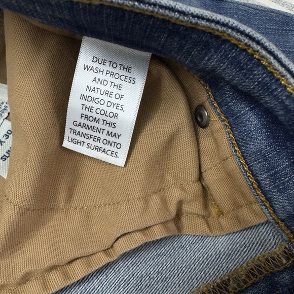 Duluth Trading Blue Denim Ballroom Double Flex Jeans Straight Leg Men's 38 X 30 - Picture 10 of 11